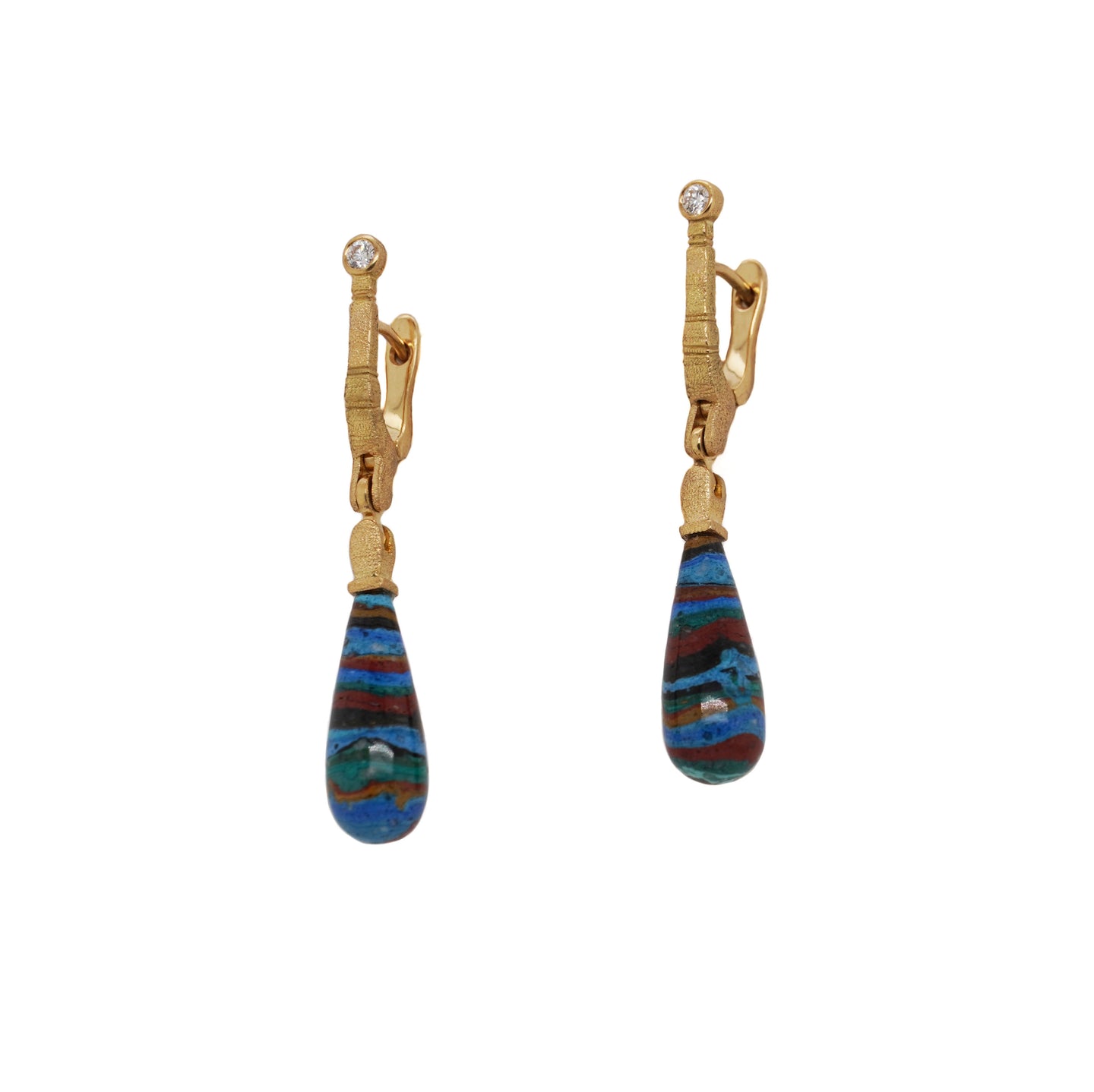 Rainbow Silica Sticks and Stones Earrings