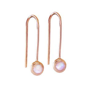 Superstar Opal Earrings in Rose Gold