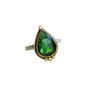 Load image into Gallery viewer, Rosecut Teardrop Green Tourmaline Ring
