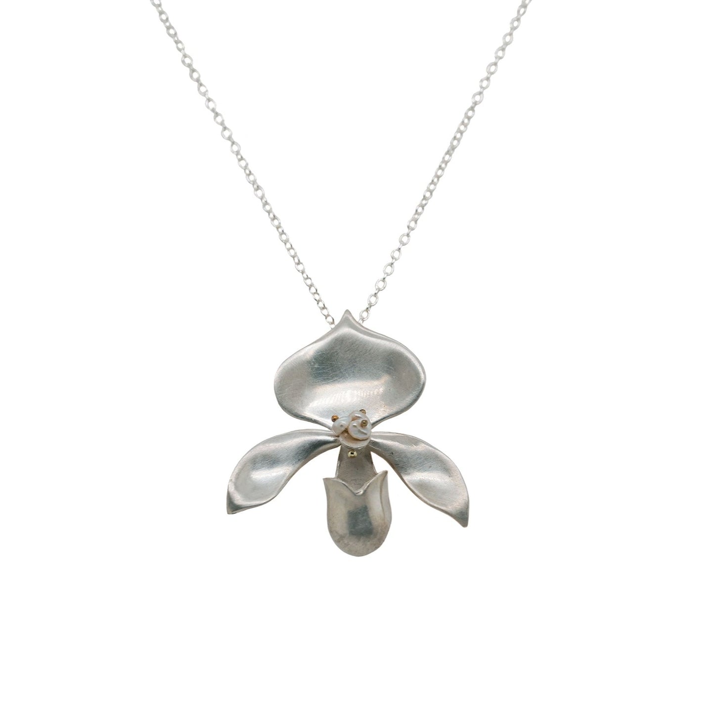 Lady Slipper Orchid Necklace