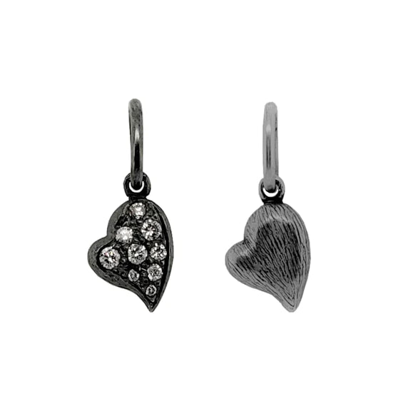 Sterling Silver Diamonds Baby Heart Charm