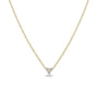 Load image into Gallery viewer, 14K Prong Diamond Trio Necklace
