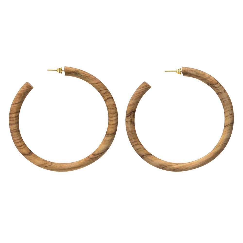 Arlie Maxi Wood Hoop Earrings | Art + Soul Gallery