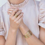 Load image into Gallery viewer, Gold Layered Strand Cuff

